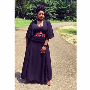 Floral Embroidered Boho Dress